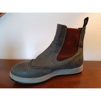 Santoni - Stivaletti da donna in pelle colore grigio - Italianfashionglam