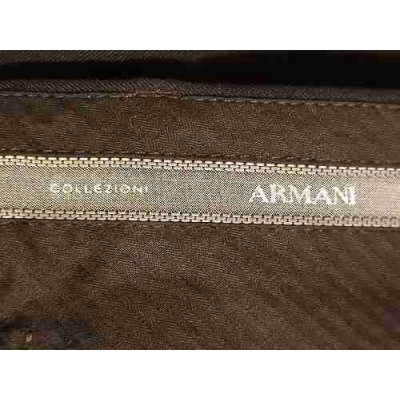 Armani Collezioni - Pantalone chic da uomo in lana nero - Italianfashionglam