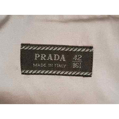 Prada - Camicia luxury uomo in puro cotone color grigio - Italianfashionglam
