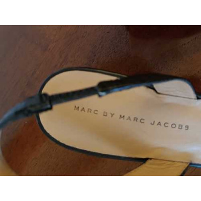 Marc Jacobs - Sandali con tacco da donna in pelle nera - Italianfashionglam
