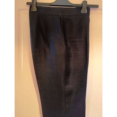 Luisa Spagnoli - Pantalone chic da donna in lino nero - Italianfashionglam