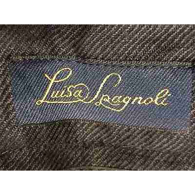 Luisa Spagnoli - Pantalone chic da donna in lino nero - Italianfashionglam