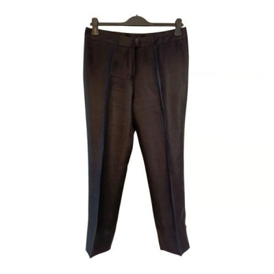 Luisa Spagnoli - Pantalone chic da donna in lino nero - Italianfashionglam