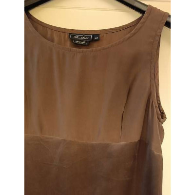 Brooksfield - Dress fashion in pura seta color marrone - Italianfashionglam
