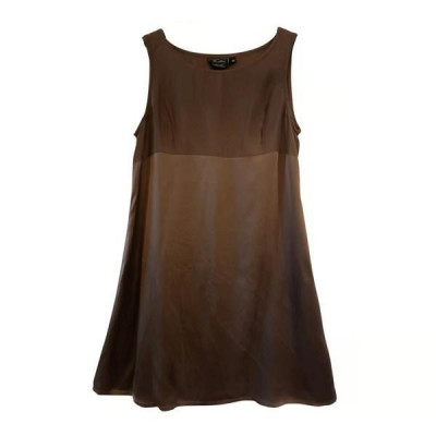 Brooksfield - Dress fashion in pura seta color marrone - Italianfashionglam