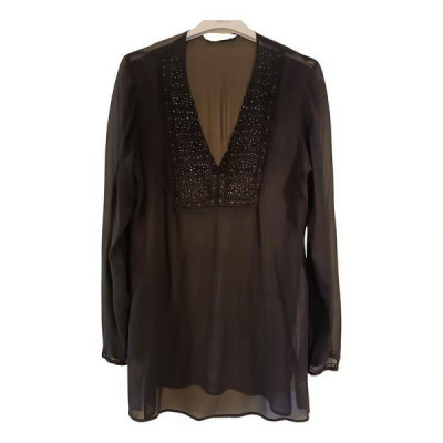 Laltramoda - Blusa chic in seta color nero con perline - Italianfashionglam