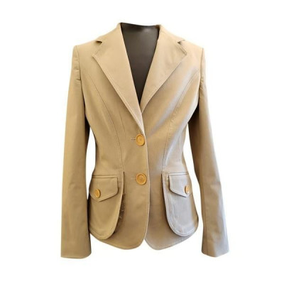 Alviero Martini - Giacca glam da donna in cotone beige - Italianfashionglam