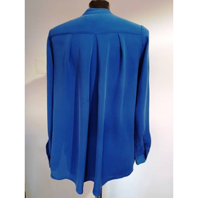 Michael Kors - Blusa in pura seta color blu elettrico - Italianfashionglam