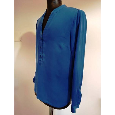 Michael Kors - Blusa in pura seta color blu elettrico - Italianfashionglam