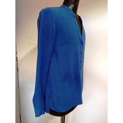 Michael Kors - Blusa in pura seta color blu elettrico - Italianfashionglam