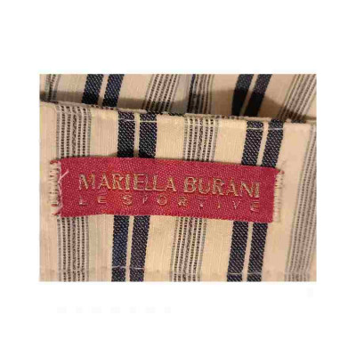 Mariella Burani - Minigonna in cotone rigato blu bianco - Italianfashionglam