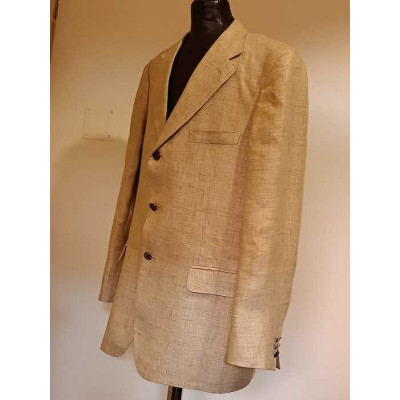 Aquascutum - Giacca fashion da uomo in lino color beige - Italianfashionglam