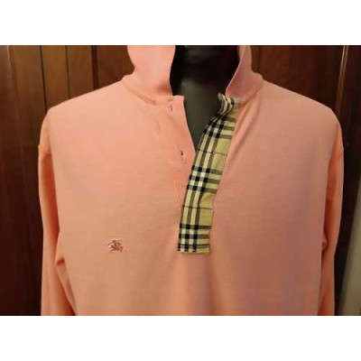 Burberry - Polo fashion da uomo in cotone color pesca - Italianfashionglam