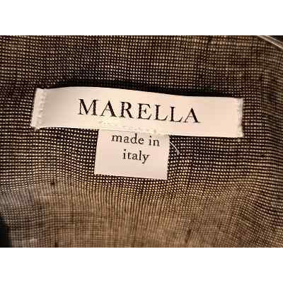Marella - Giacca chic donna in lino color grigio scuro - Italianfashionglam