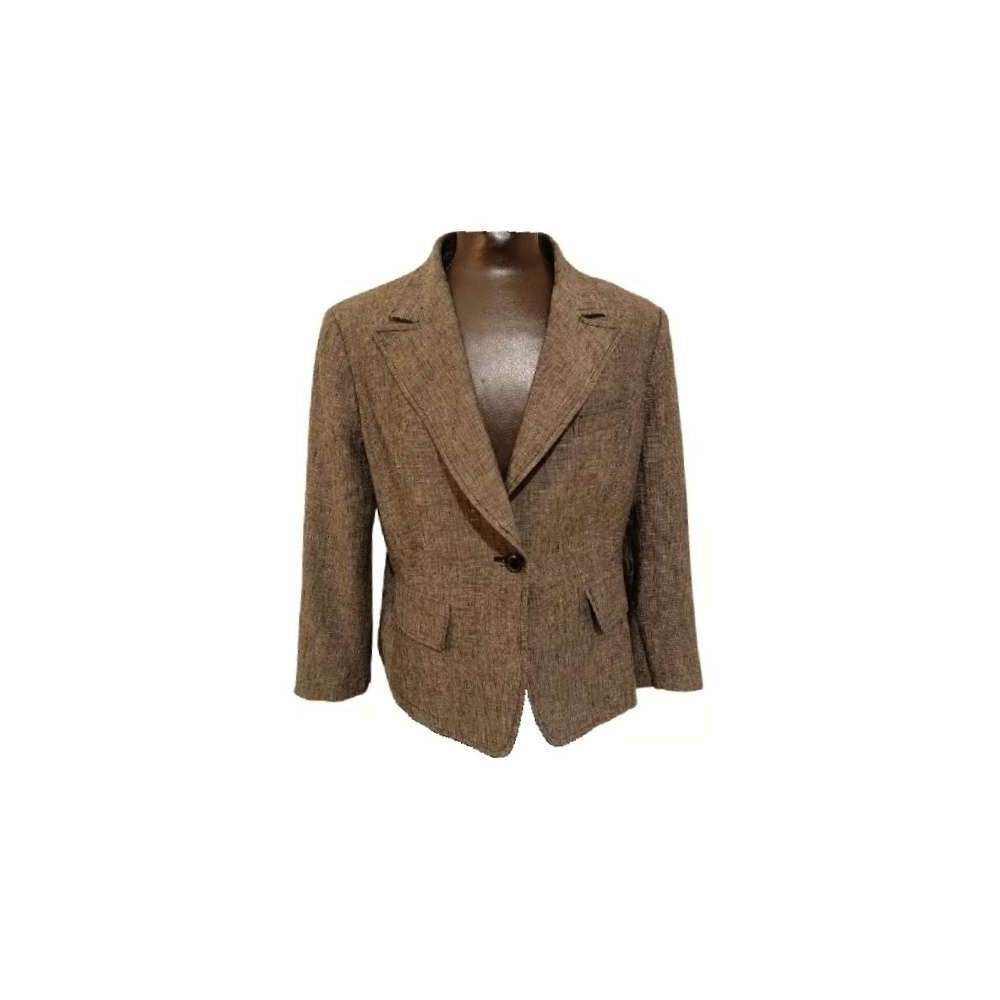 Marella - Giacca chic donna in lino color grigio scuro - Italianfashionglam Marella - Giacca chic donna in lino color grigio scuro - Italianfashionglam