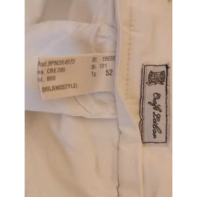 Mason's - Pantalone uomo chino in cotone color bianco - Italianfashionglam