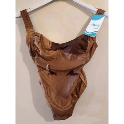 Madis Mare - Costume da bagno intero in lycra marrone - Italianfashionglam