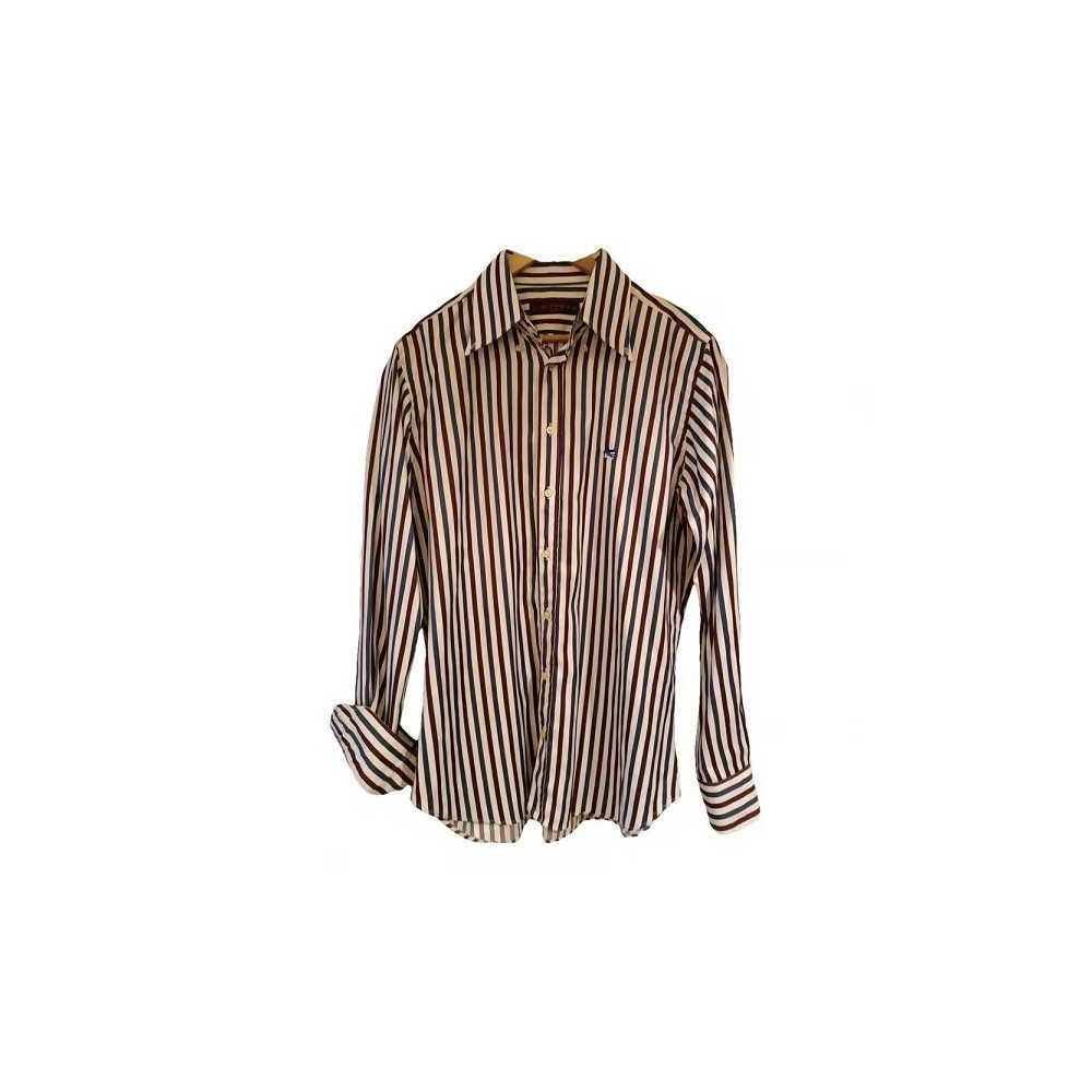 Etro - Camicia uomo in cotone a righe blu grigio bianco - Italianfashionglam Etro - Camicia uomo in cotone a righe blu grigio bianco - Italianfashionglam