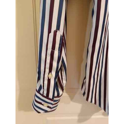 Etro - Camicia uomo in cotone a righe blu grigio bianco - Italianfashionglam