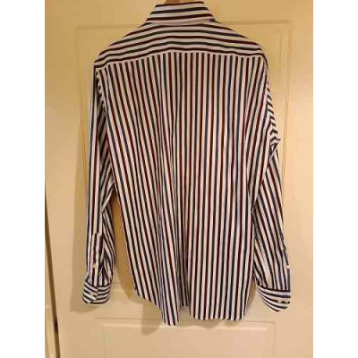 Etro - Camicia uomo in cotone a righe blu grigio bianco - Italianfashionglam