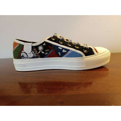 Christian Dior - Sneakers donna con ricami multi color - Italianfashionglam