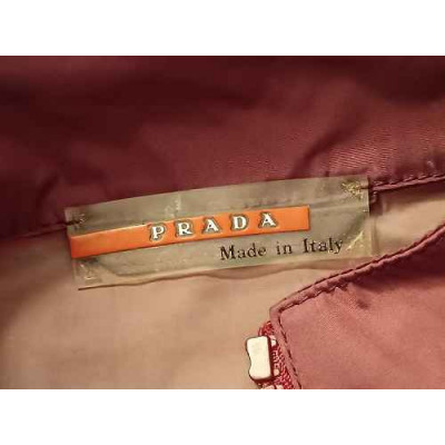 Prada - Blusa glamour in nylon color rosso amaranto - Italianfashionglam