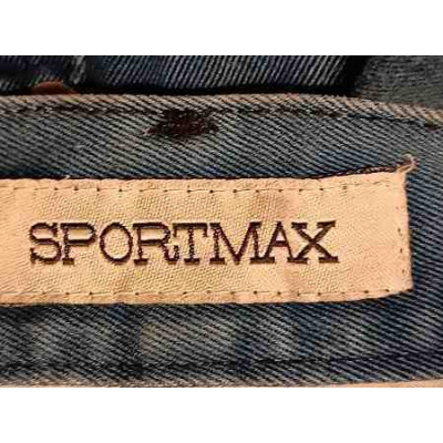 Sportmax - Blue jeans glamour da donna a zampa 5 tasche - Italianfashionglam