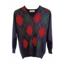 Pringle of Scotland - Pullover da uomo in lana blu scuro - Italianfashionglam