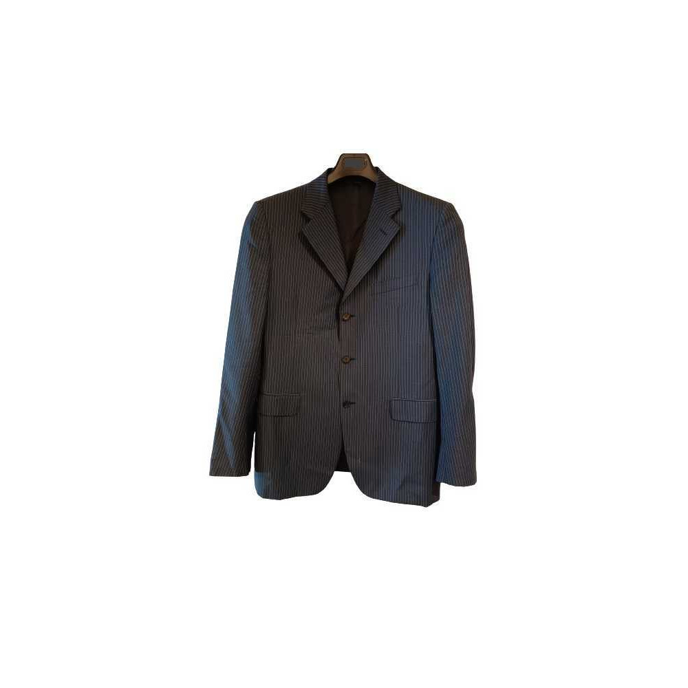 Canali - Giacca glam uomo in lana blu in gessato grigio - Italianfashionglam Canali - Giacca glam uomo in lana blu in gessato grigio - Italianfashionglam