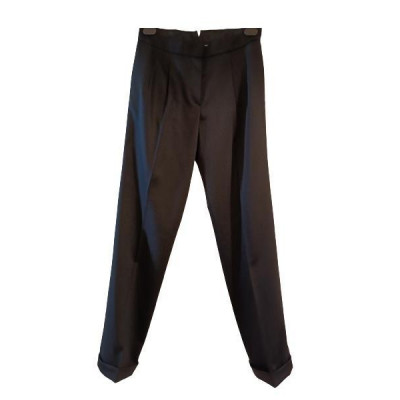 Sportmax - Pantalone donna a gamba dritta in lana color nero - Italianfashionglam