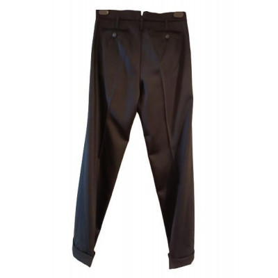 Sportmax - Pantalone donna a gamba dritta in lana color nero - Italianfashionglam