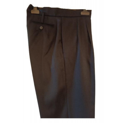 Sportmax - Pantalone donna a gamba dritta in lana color nero - Italianfashionglam