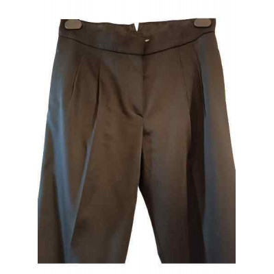 Sportmax - Pantalone donna a gamba dritta in lana color nero - Italianfashionglam