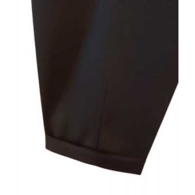 Sportmax - Pantalone donna a gamba dritta in lana color nero - Italianfashionglam