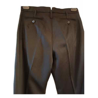 Sportmax - Pantalone donna a gamba dritta in lana color nero - Italianfashionglam
