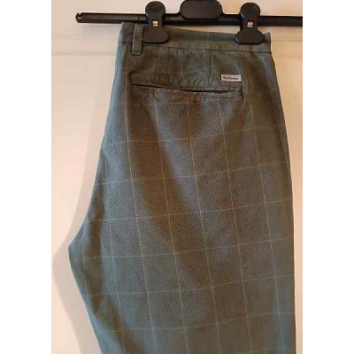 Barbour - Pantalone da uomo in cotone verde regular fit - Italianfashionglam