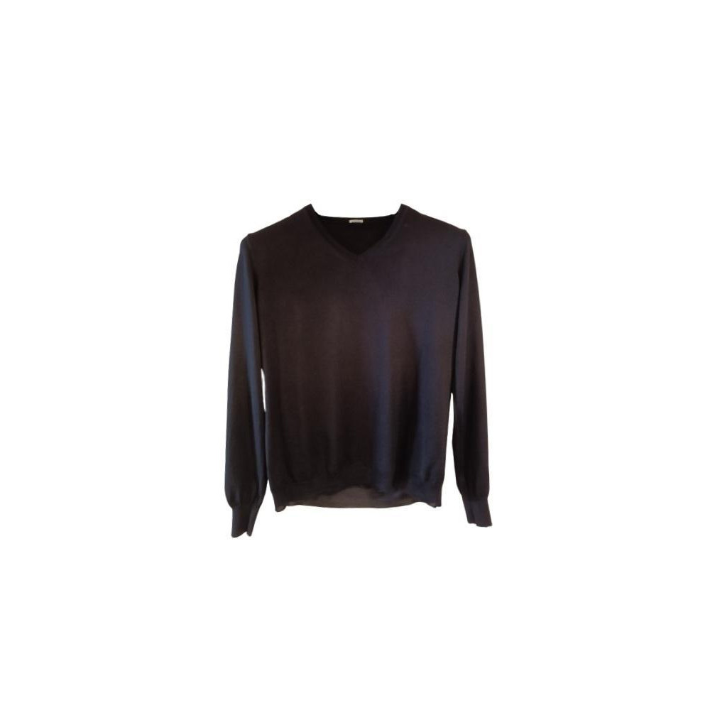 Malo - Pullover uomo in pura lana fine color blue navy - Italianfashionglam Malo - Pullover uomo in pura lana fine color blue navy - Italianfashionglam