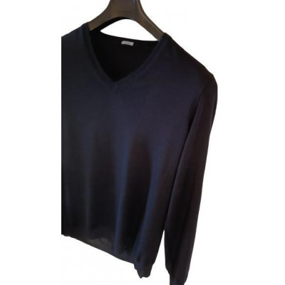 Malo - Pullover uomo in pura lana fine color blue navy - Italianfashionglam