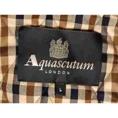 Aquascutum - Giaccone da uomo trapuntato in seta blu - Italianfashionglam