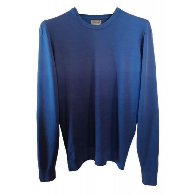 Falconeri - Pullover da uomo in lana merino color blu - Italianfashionglam