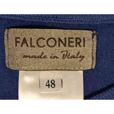 Falconeri - Pullover da uomo in lana merino color blu - Italianfashionglam