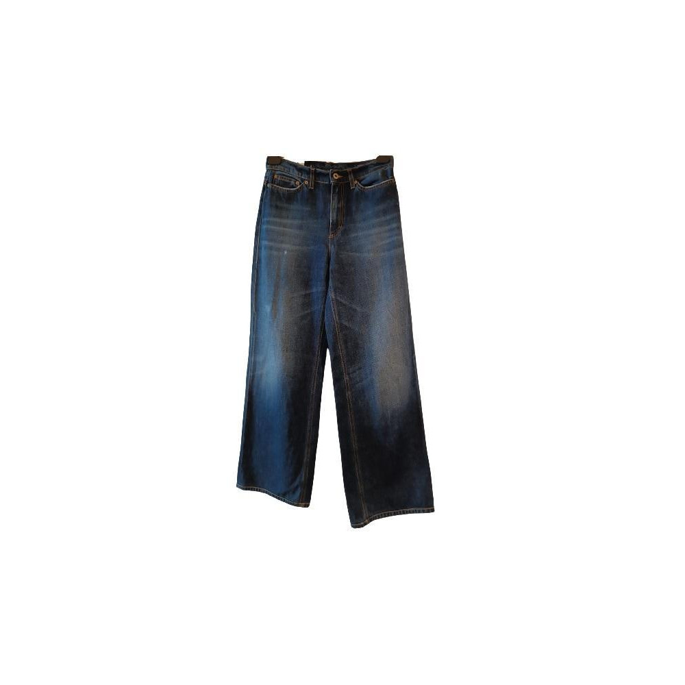 Dondup - Blue jeans da donna palazzo in cotone 5 tasche - Italianfashionglam Dondup - Blue jeans da donna palazzo in cotone 5 tasche - Italianfashionglam