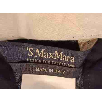 Max Mara - Pantalone glamour donna in puro lino blu - Italianfashionglam