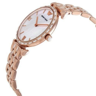 Emporio Armani Gianni T-Bar AR11294 - Orologio da donna in acciaio rose gold - Italianfashionglam