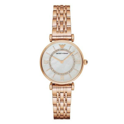 Emporio Armani Gianni T Bar AR1909 - Orologio da donna in acciaio rose gold - Italianfashionglam