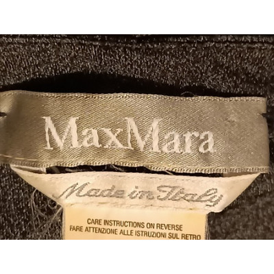 Max Mara - Abito lungo in viscosa di colore grigio scuro - Italianfashionglam
