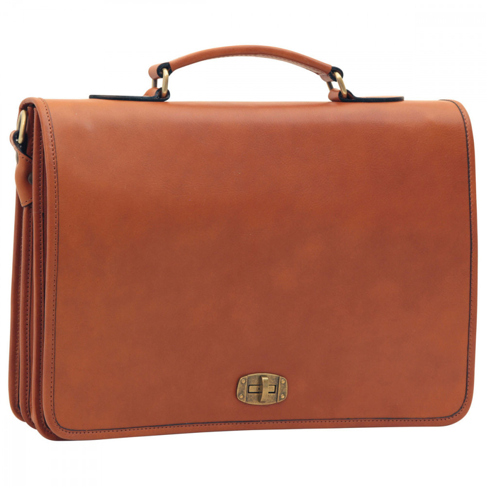 Cartella da documenti in pelle color marrone coloniale. Italianfashionglam Cartella da documenti in pelle color marrone coloniale. Italianfashionglam