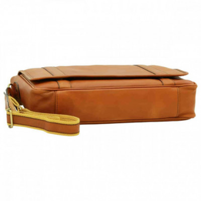Borsa a tracolla messenger da uomo in pelle coloniale. Italianfashionglam