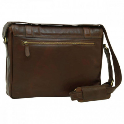 Borsa tracolla messenger da uomo in pelle testa di moro. Italianfashionglam