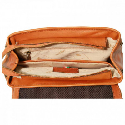 Zaino glamour unisex porta latop in pelle di vitello miele. Italianfashionglam